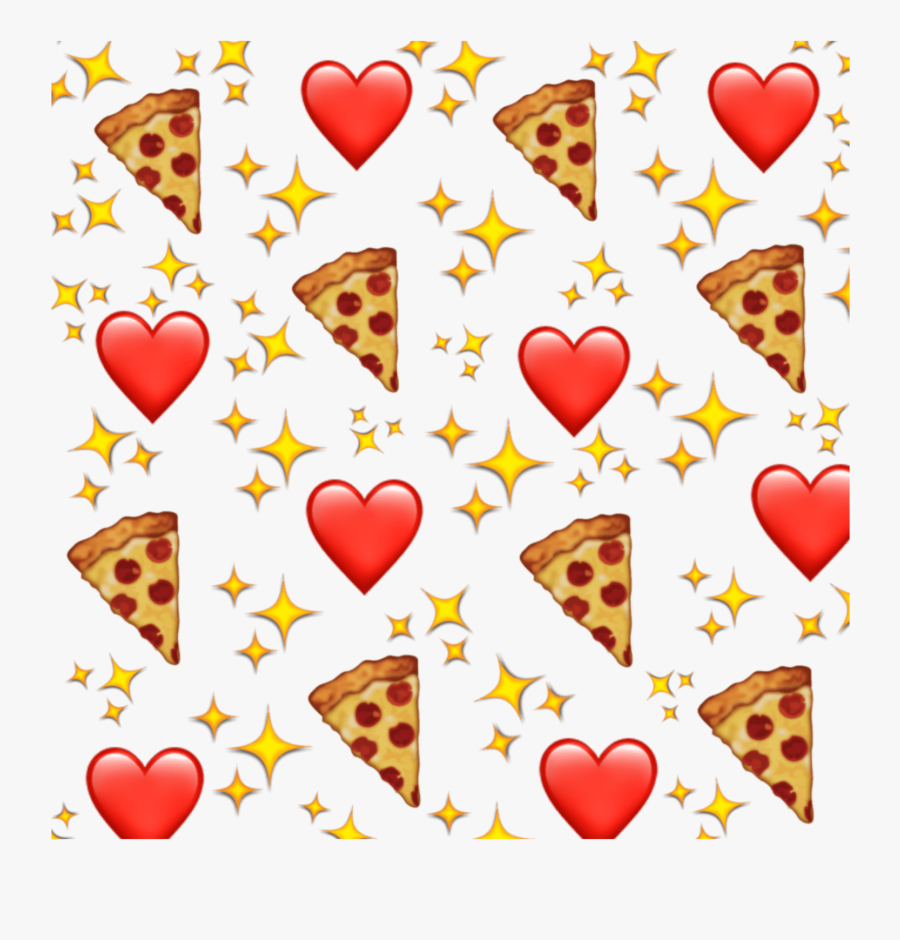 #emoji #pizza #iphone #stars #heart #hearts #background, Transparent Clipart