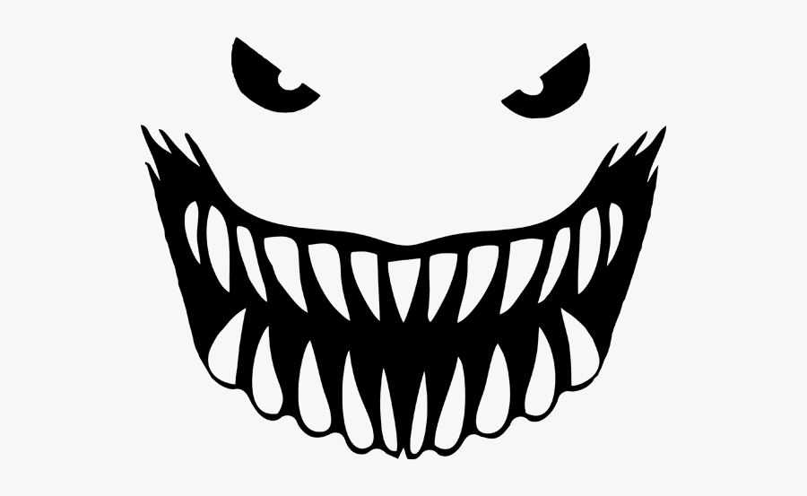 Monster Mouth Png - Shark Teeth Black And White , Free Transparent