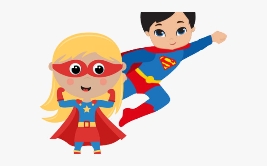 Girl Superhero Cliparts - Superhero Boy And Girl Clipart, Transparent Clipart