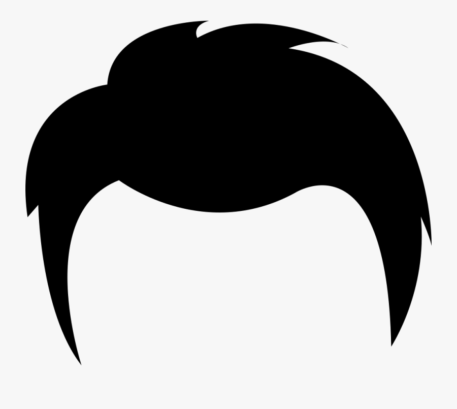 Black Hair Hairstyle - Black Hair Cartoon Male, Transparent Clipart