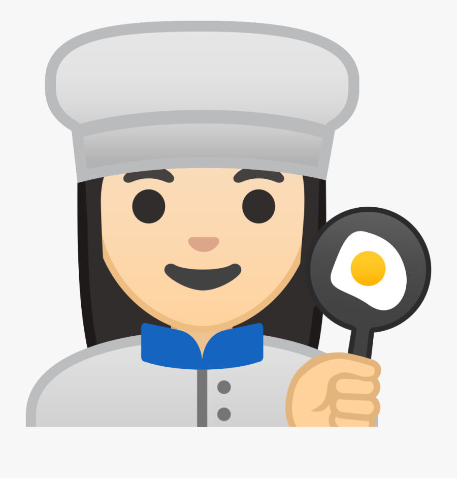 Woman Cook Light Skin Tone Icon - Emoji Cook Png, Transparent Clipart