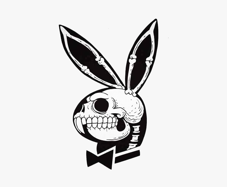 Playboy Bunny Skull, Transparent Clipart