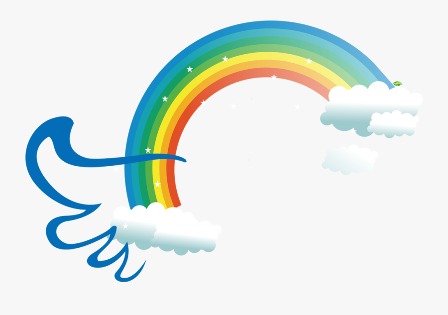 Cartoon Rainbow Clouds 1276*1276 Transprent Png Free - Png Cartoons Rainbows, Transparent Clipart