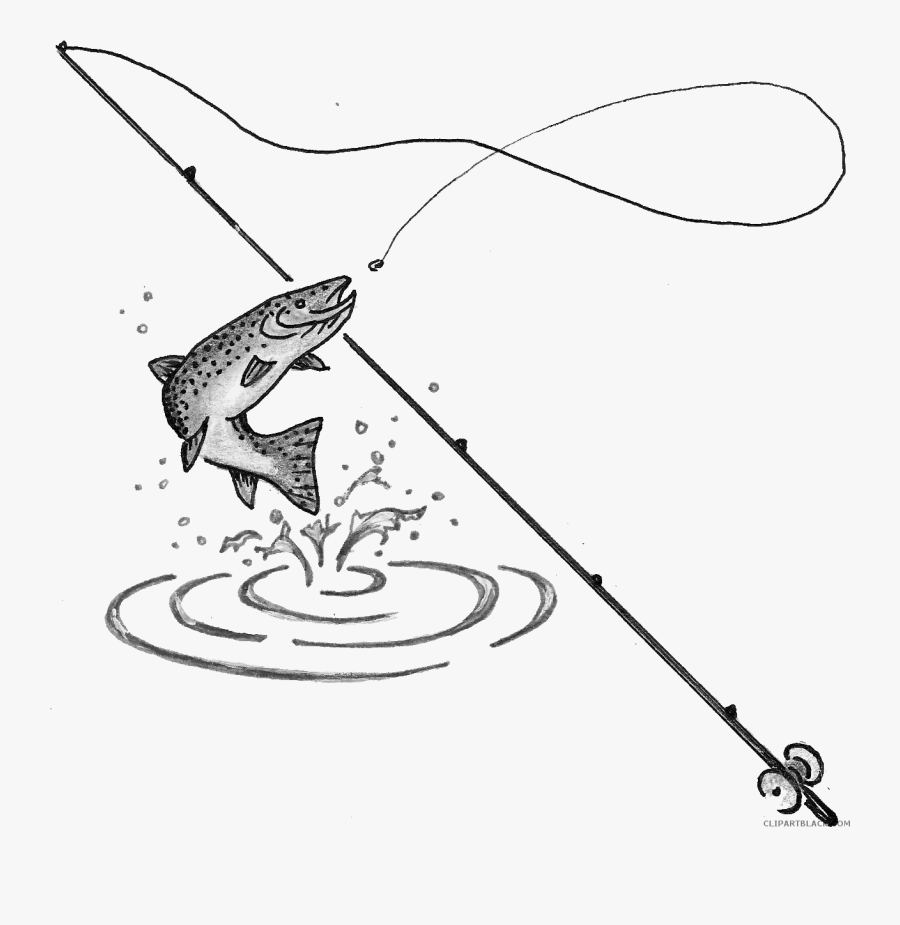 Draw A Fishing Pole, Transparent Clipart