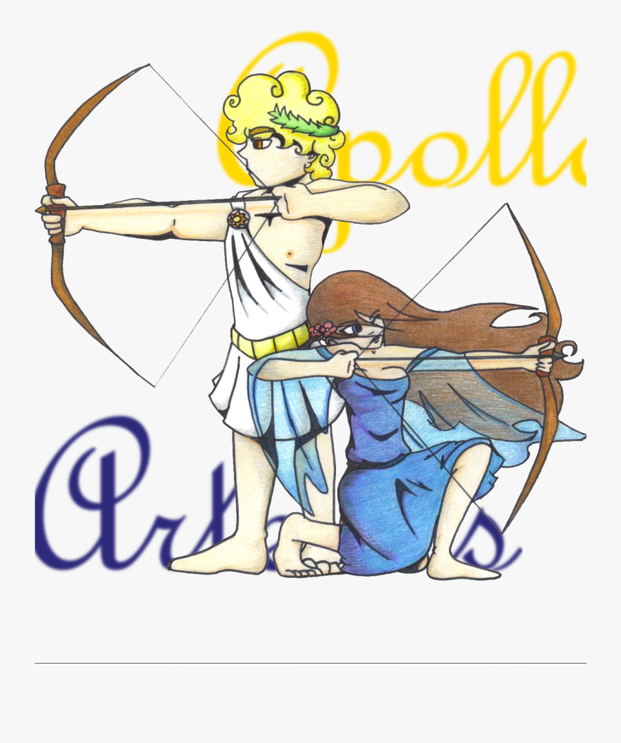 Allhailweegee Month Off - Apollo And Artemis Drawing, Transparent Clipart