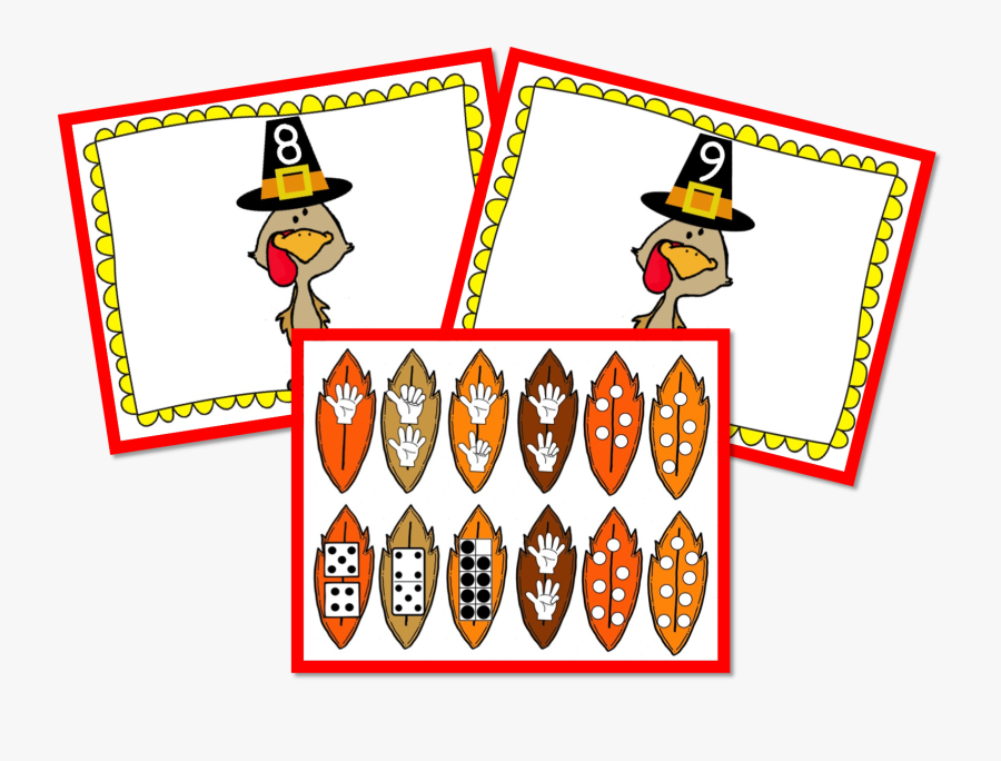 Ten Frame Turkeys - Cartoon, Transparent Clipart