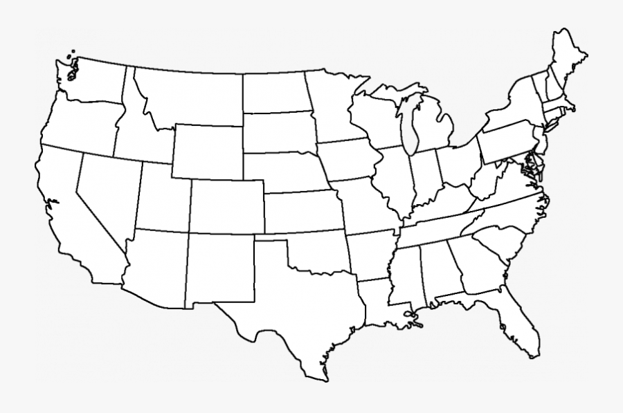 Maps Blank Map Directory United States Wiki State Borders - California Fan Palm Range, Transparent Clipart