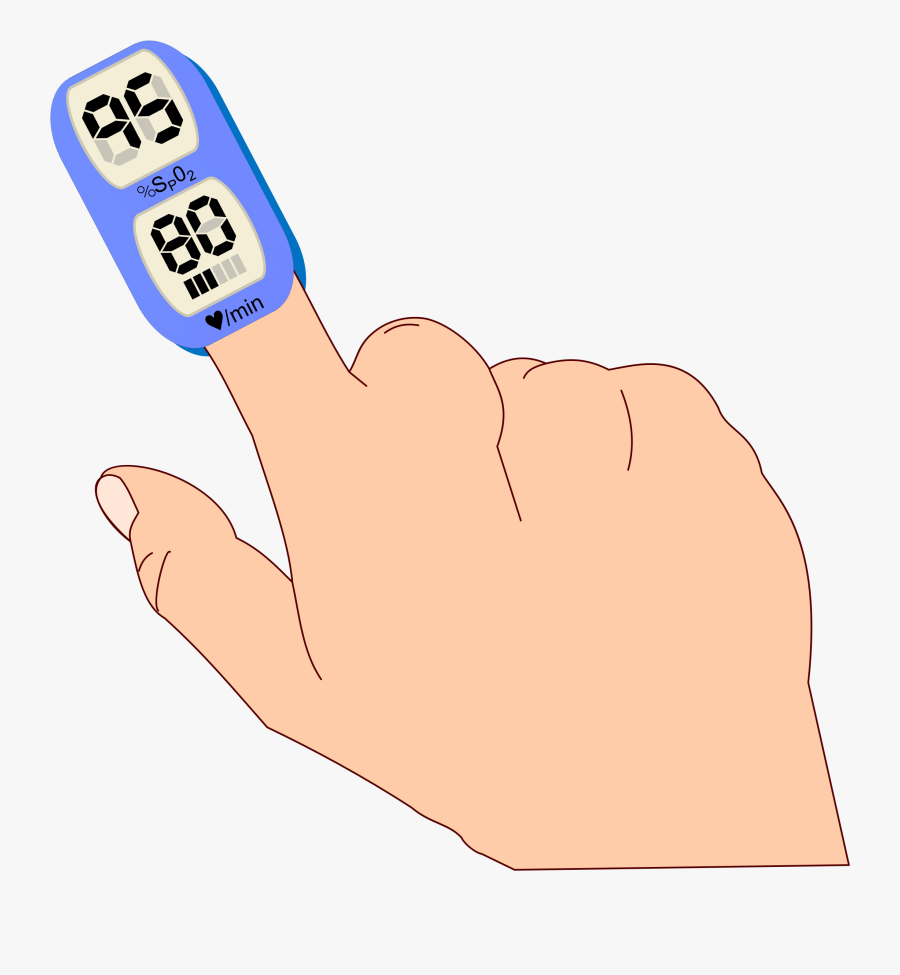 Thumb,finger,line - Pulse Oximeter Clip Art, Transparent Clipart