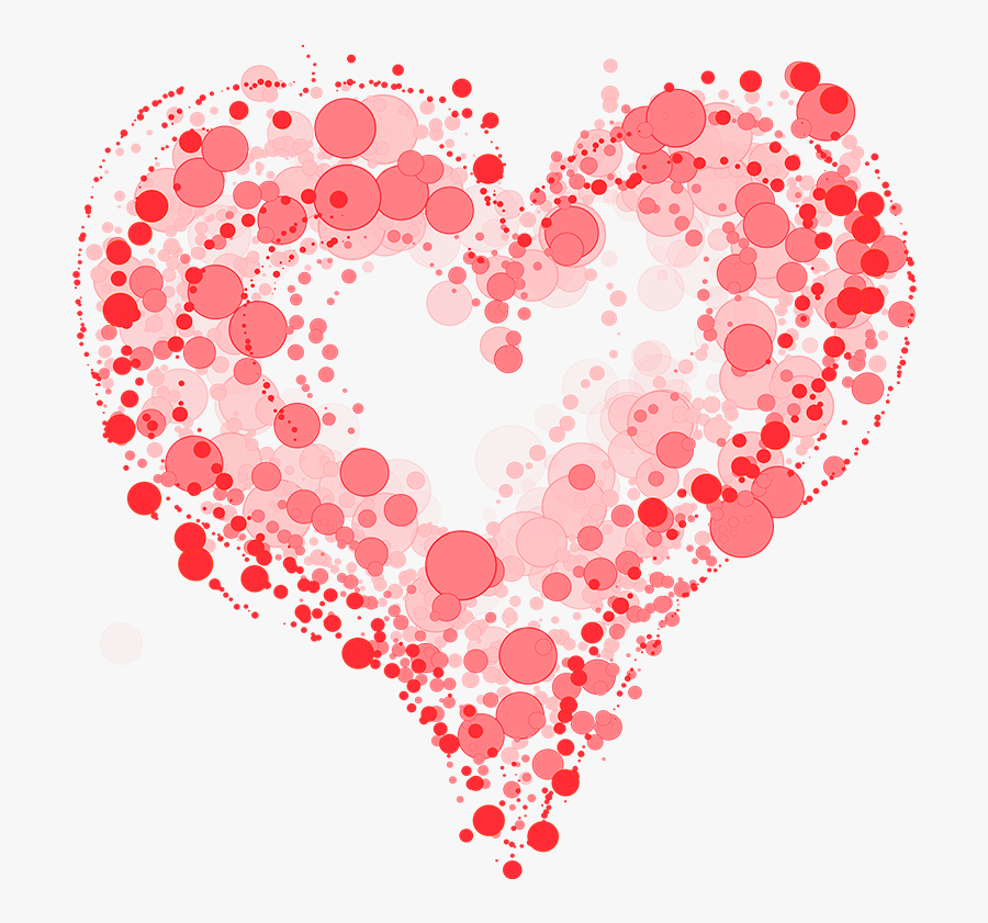 Bubbles Heart Png Transparent - Love Heart Shape In Png, Transparent Clipart