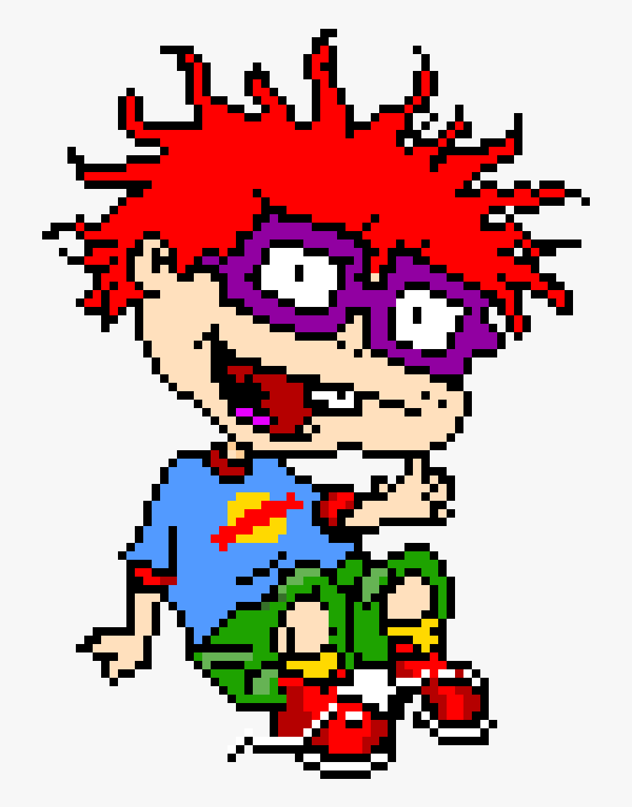 Chuckie Rugrats Pixel Art - Rugrats Pixel Art, Transparent Clipart
