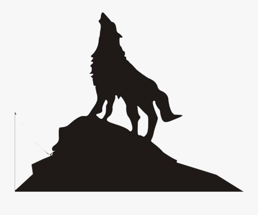 Dog Arctic Wolf Dire Wolf Eastern Wolf Black Wolf - Wolf On Mountain Silhouette, Transparent Clipart