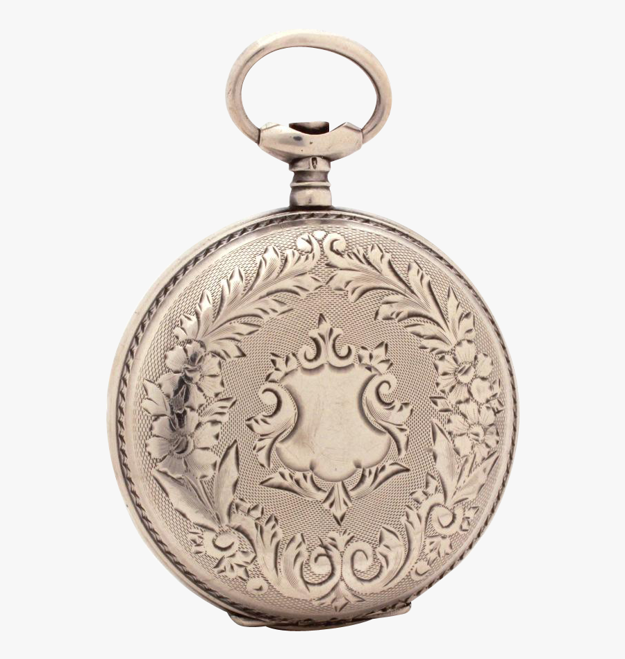 Antique Mathey Jacot Locle 875 Silver Swiss Pocket - Antique Pocket Watch Backs, Transparent Clipart