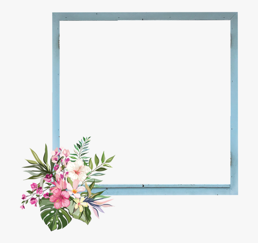 #frame #border #kpop #flowers #garden #nature - Draw A Tropical Flower, Transparent Clipart