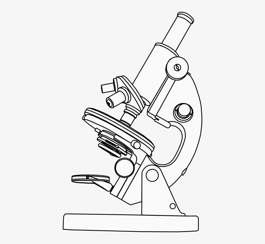 Microscope Clipart Black And White - Light Microscope Black And White, Transparent Clipart