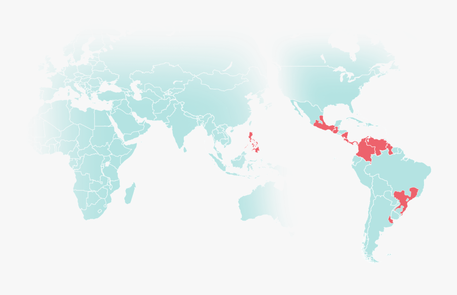 Png On World Map - Latin American Social Sciences Institute, Transparent Clipart