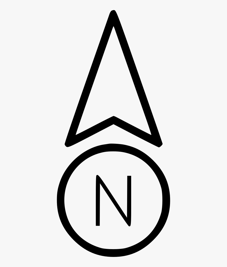 Triangle - North Direction Arrow Png, Transparent Clipart