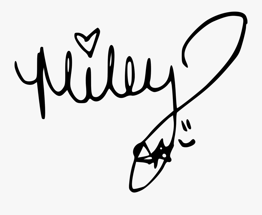 Download Popular Wallpapers 5 Stars - Miley Cyrus Signature, Transparent Clipart