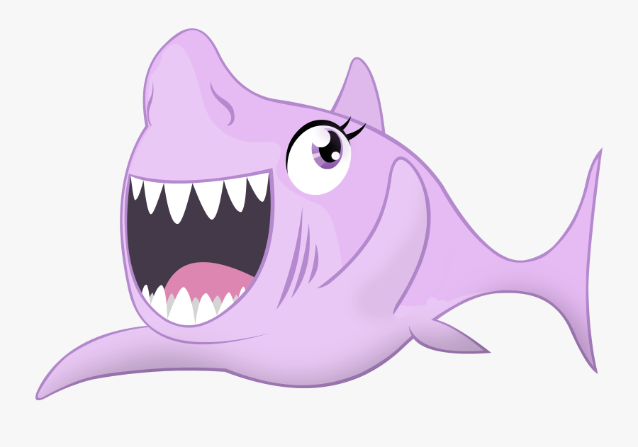 Transparent Mouth Clipart - Cartoon Sharks Transparent Background, Transparent Clipart