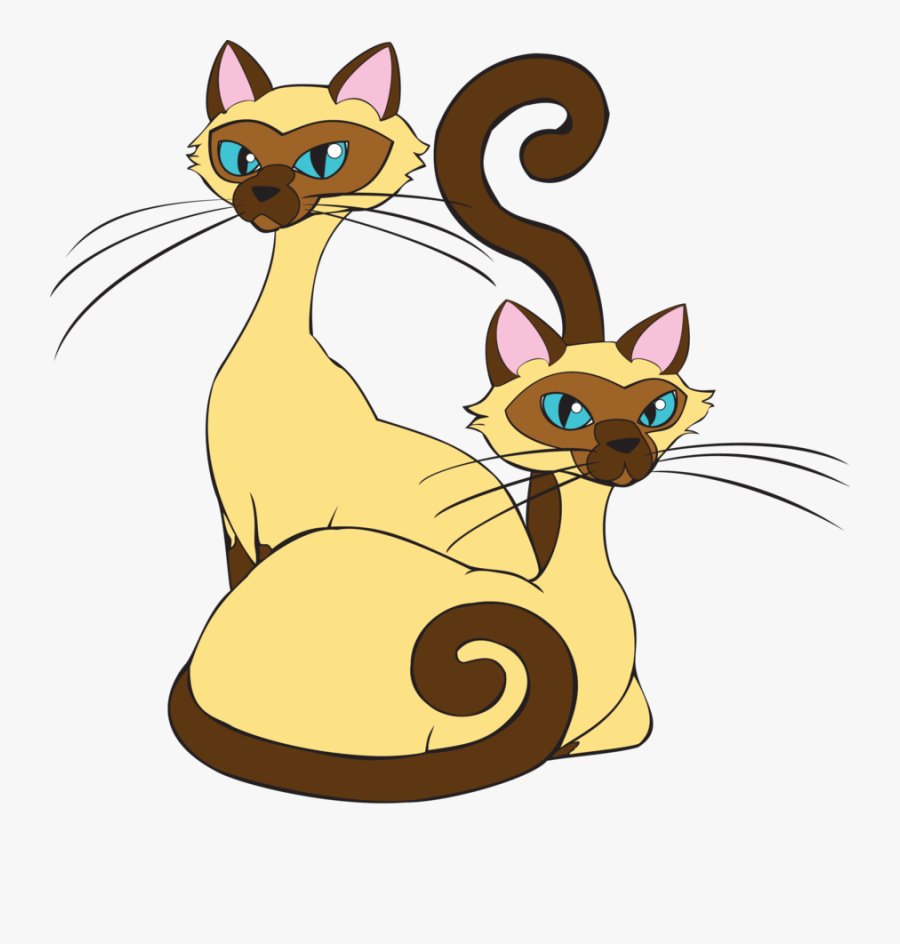 Si And Am By Tewateroniakwa - Siamese Cat Si And Am, Transparent Clipart