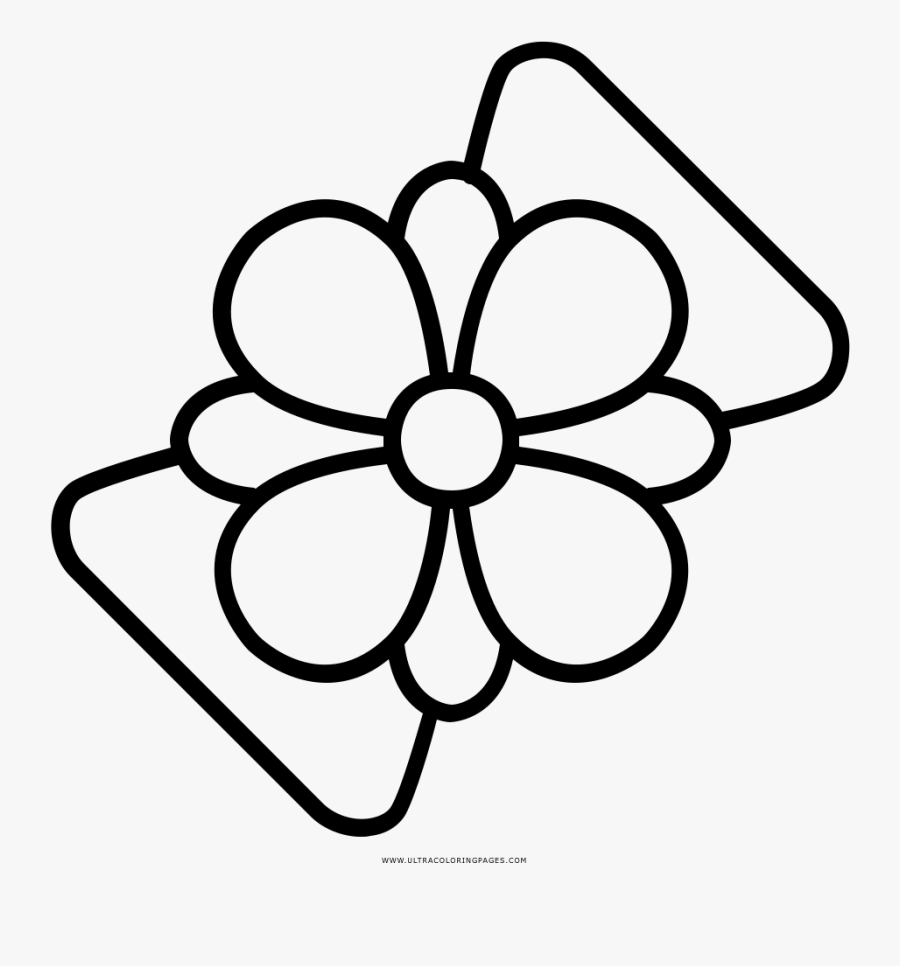 Hair Pin Coloring Page Flower Icon Transparent Background - Music Hall Rose Window, Transparent Clipart