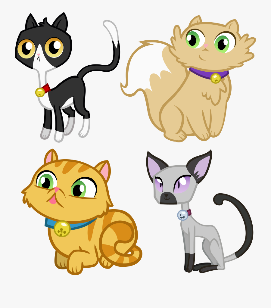 Vector Swirl Clipart Cat - Cat My Little Pony Pets, Transparent Clipart