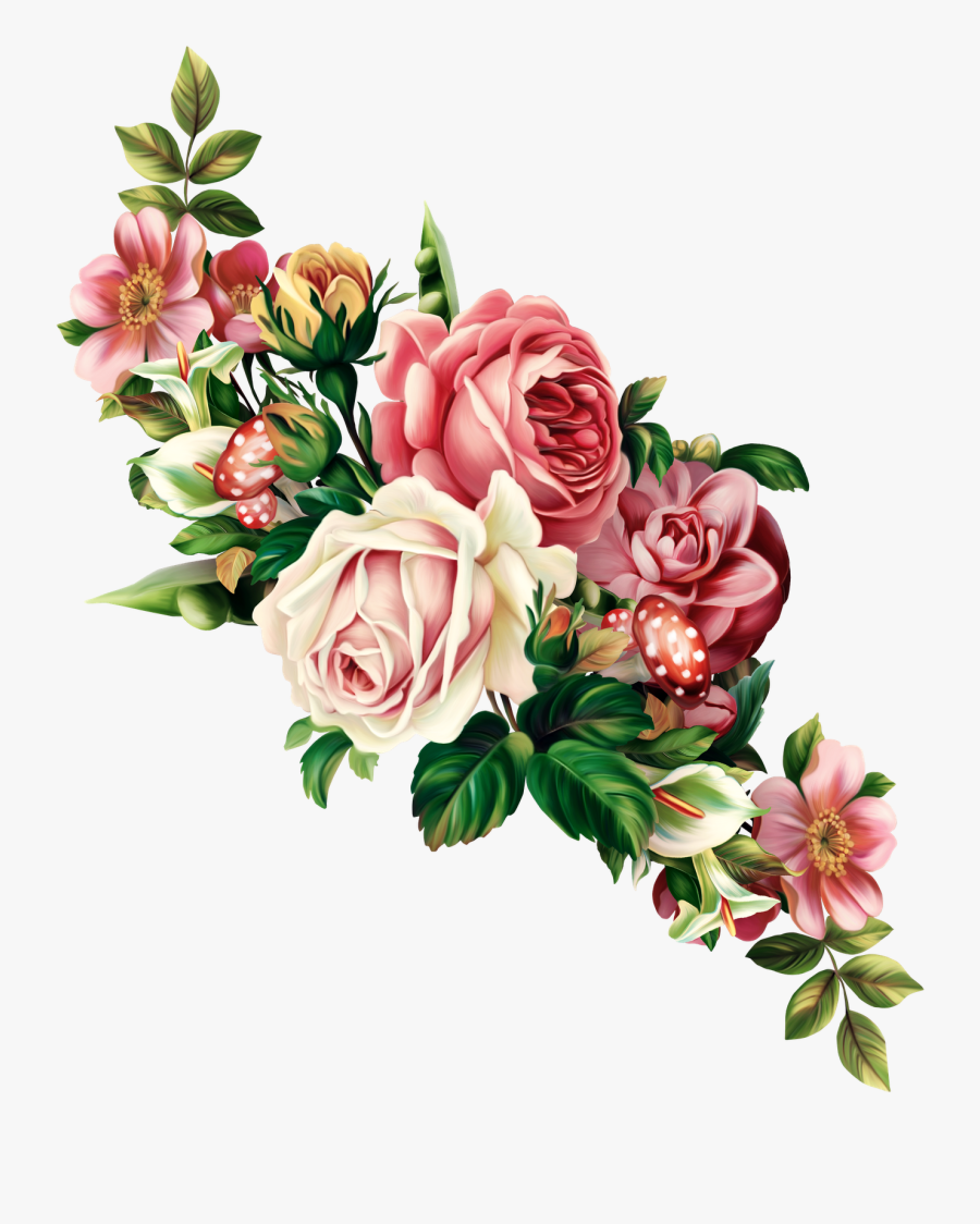 Peach Flower Clipart Floral Swag - Flowers Png , Free Transparent