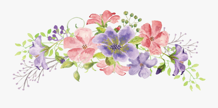Ftestickers Watercolor Flowers Swag Colorful Freetoedit - Flores Acuarela Png, Transparent Clipart