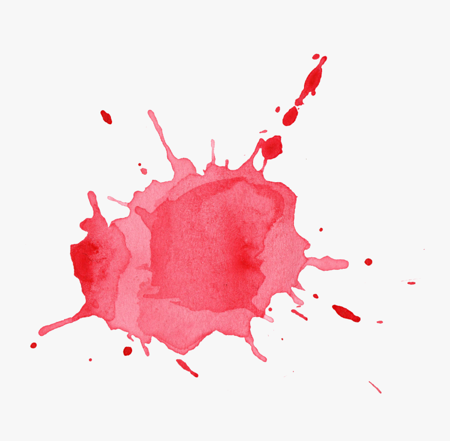 Clip Art Png For Download - Water Color Splash Red, Transparent Clipart
