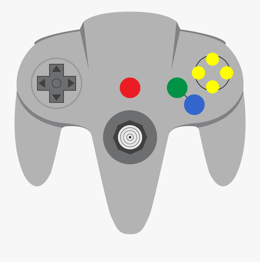 Nintendo 64 Controller Png Graphic Freeuse Library - Nintendo 64 Controller Vector, Transparent Clipart