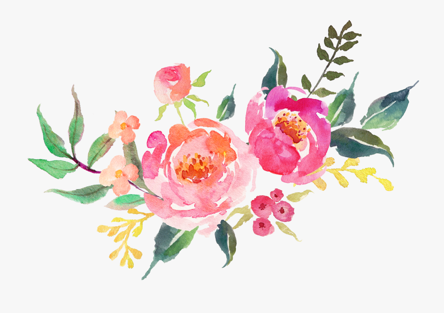 Watercolor Peonies Png - Flower Watercolor Transparent Background, Transparent Clipart