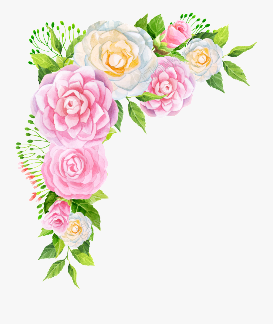 Transparent Pink Flowers Png Frame Bunga  Vektor  Hd Png 