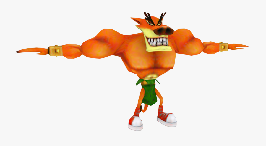 Muscles Clipart Model Back - Crash Nitro Kart Tiny, Transparent Clipart