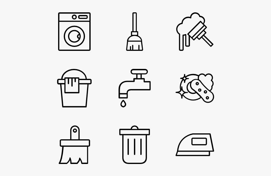 Clean - Email Phone Address Icons, Transparent Clipart