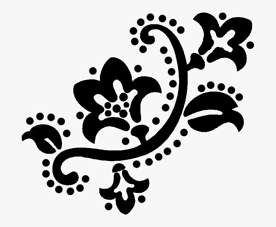 Black White Tattoo Designs 20, Buy Clip Art - Black And White Henna Design, Transparent Clipart