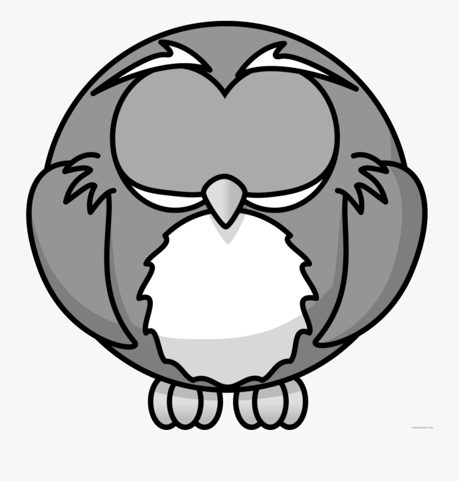 Owl Animal Free Black - Cartoon Owl, Transparent Clipart