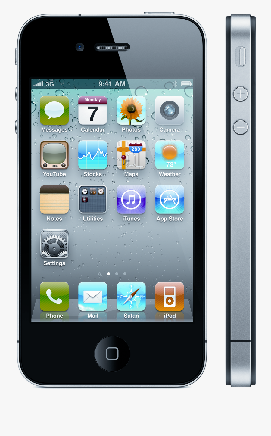 Smartphone Png Image - Apple Iphone 4, Transparent Clipart