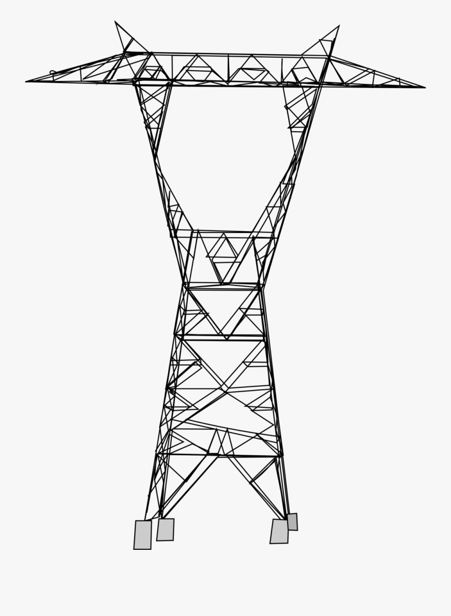 Electric Power Transmission Line High Overhead Voltage - Electrical Tower Logo Png, Transparent Clipart