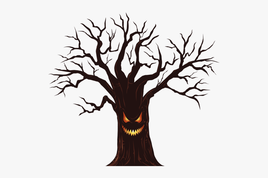 Spooky Tree Clipart, Transparent Clipart