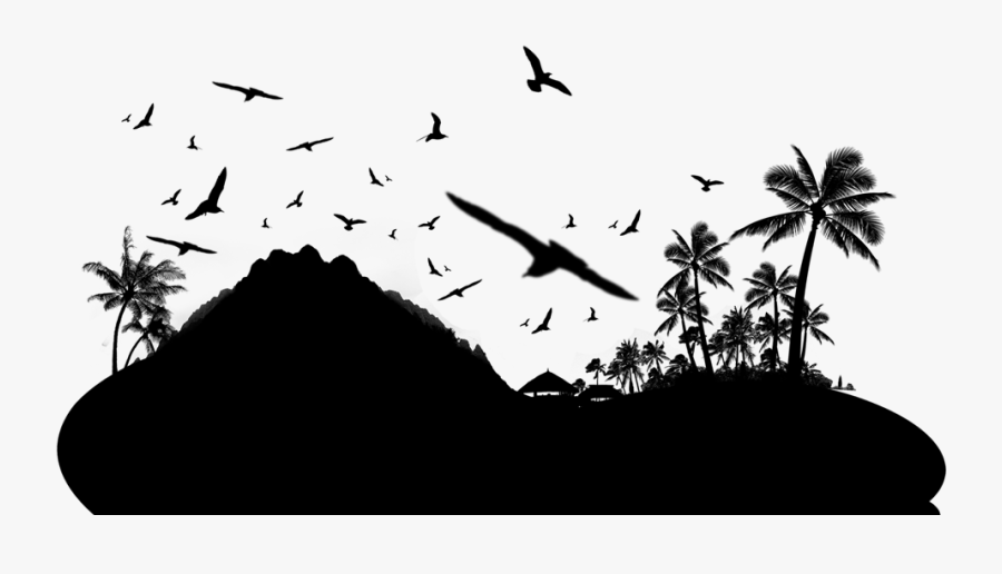 Silhouette Island Png Download - Island Silhouette Png, Transparent Clipart