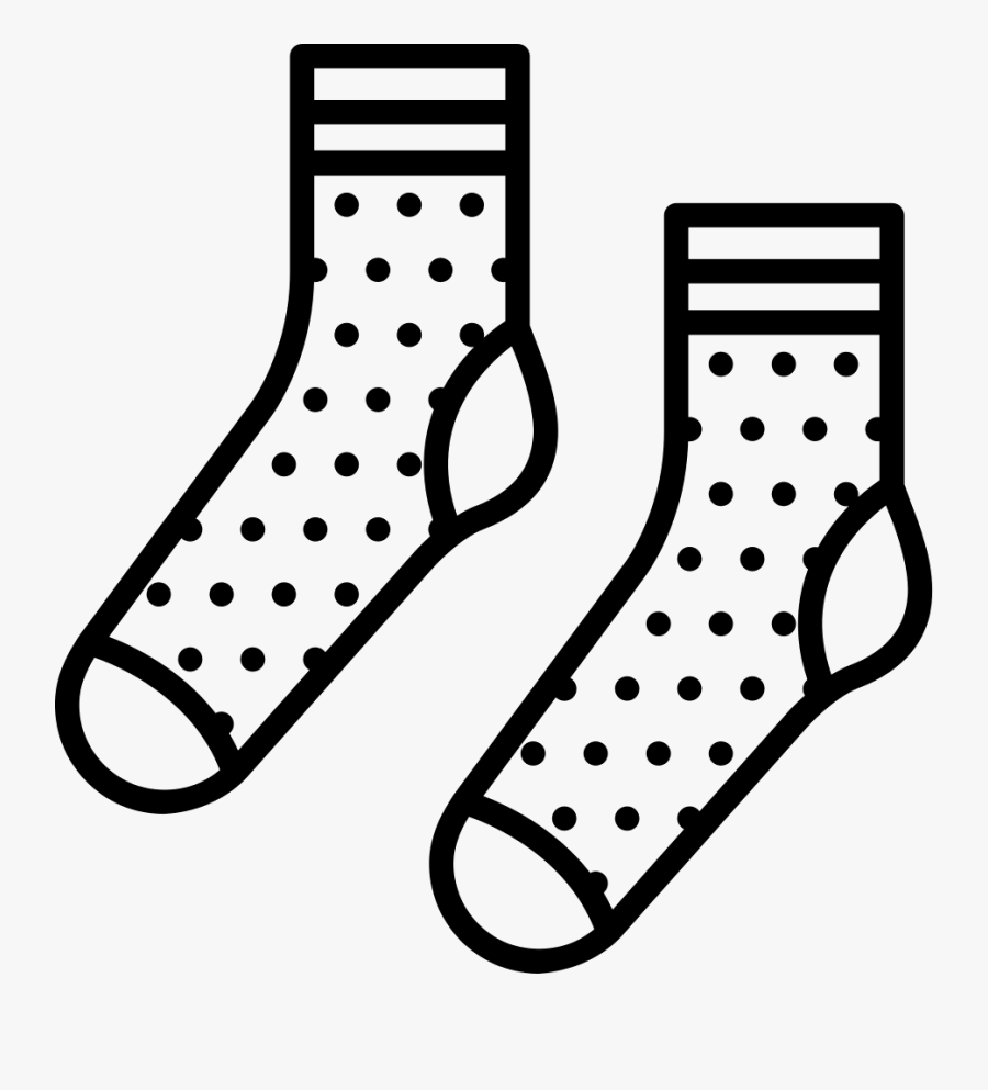 Women Socks - Winter Socks Clipart Black And White, Transparent Clipart