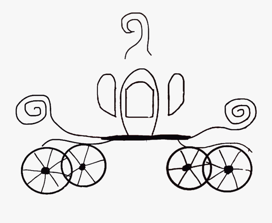 Transparent Cinderella Carriage Black And White Clipart - Cart , Free ...