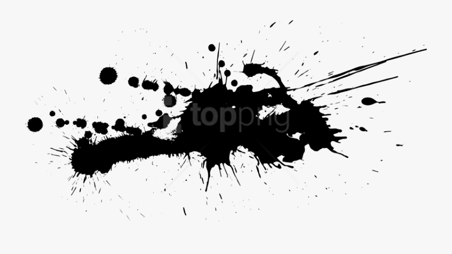 Black Paint Png - Transparent Ink Splash Png, Transparent Clipart