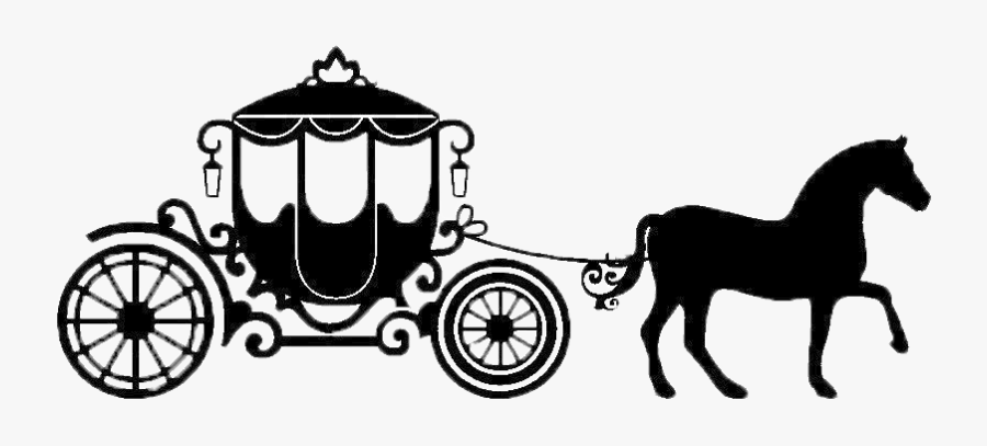 Silhouette Cinderella Carriage Clipart, Transparent Clipart