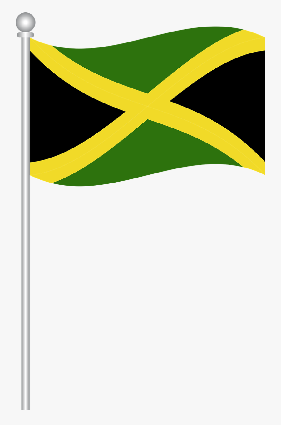 Flag Of Jamaica Flag Jamaica Free Picture - Jamaican Flag No Background, Transparent Clipart