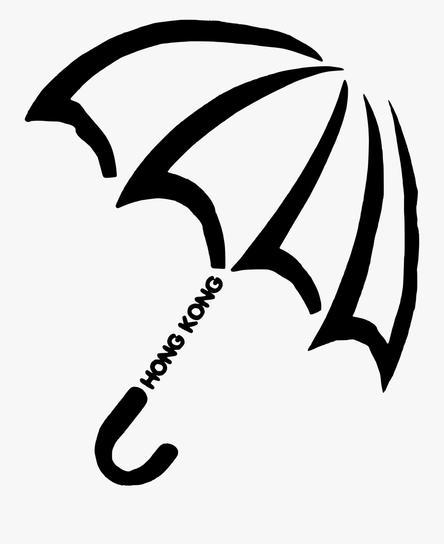 Umbrella Revolution Hong Kong Symbol Clip Arts - Symbol Images Black And White For Umbrella Movement, Transparent Clipart