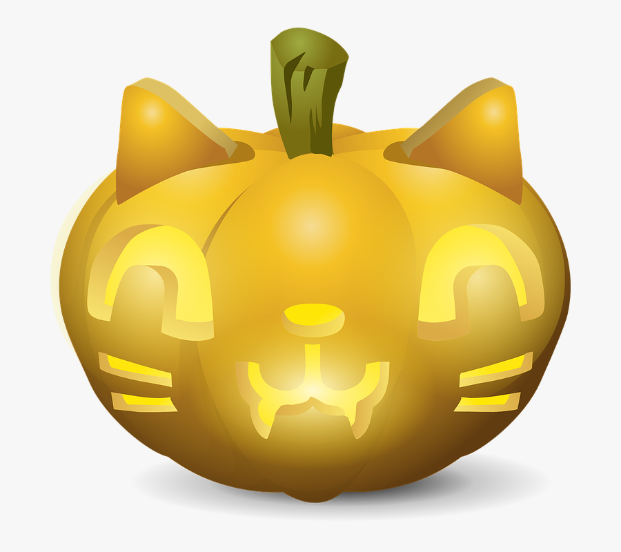 Carved, Pumpkin, Faces, Scary, Cats, Wild, Horror - Pumpkin Faces, Transparent Clipart