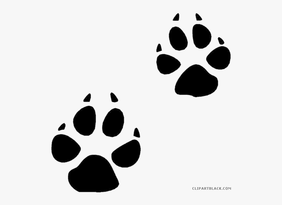 Black And White Paw Print Clipartblack Com - Dog Prints Png, Transparent Clipart