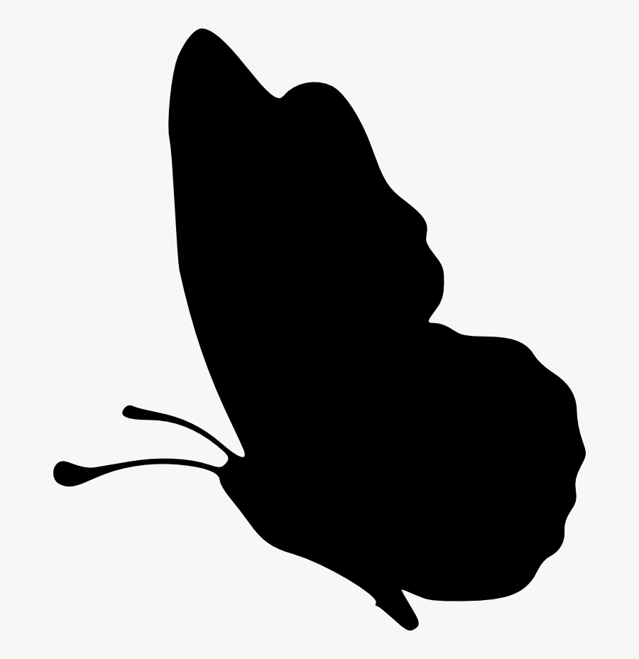 Butterfly Transparent Background Png Black And White, Transparent Clipart