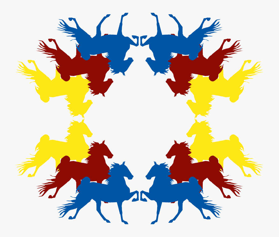 Tri-color Saddlebred Custom Fabric Clipart , Png Download - Horse Graphics Tri Color, Transparent Clipart