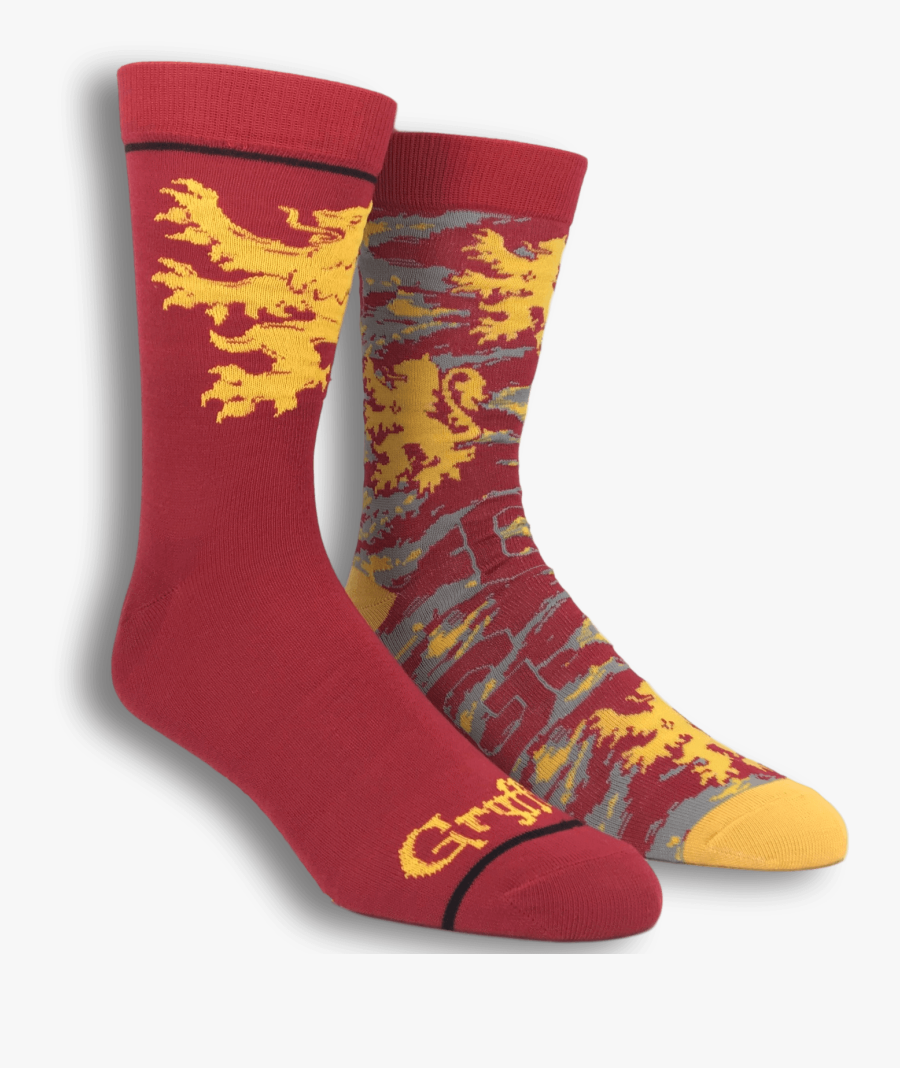 2 Pair Pack Gryffindor Harry Potter Socks - Sock, Transparent Clipart